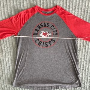 Kansas City Chiefs long sleeve baseball style t-shirt